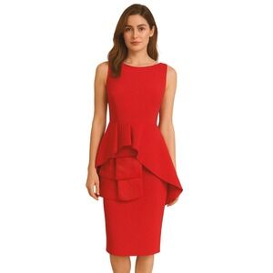 NWT  CHIARA BONI La Petite Robe COUTURE Red  Dress Made in Italy Size US 2